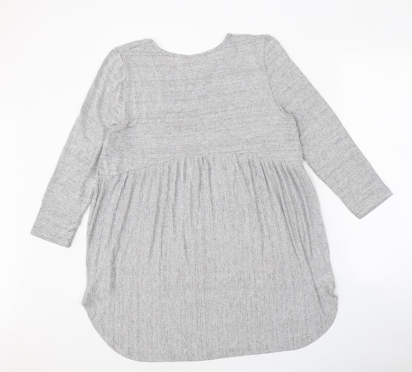 TU Womens Grey Round Neck Viscose Pullover Jumper Size 14