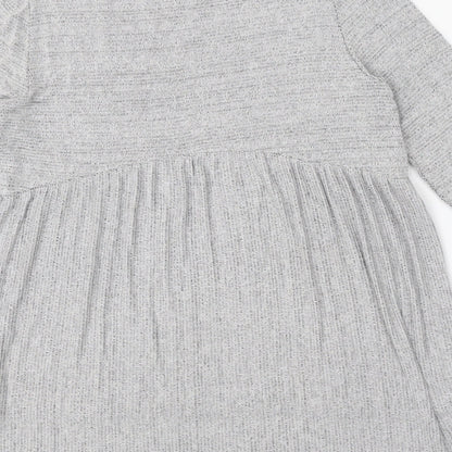 TU Womens Grey Round Neck Viscose Pullover Jumper Size 14