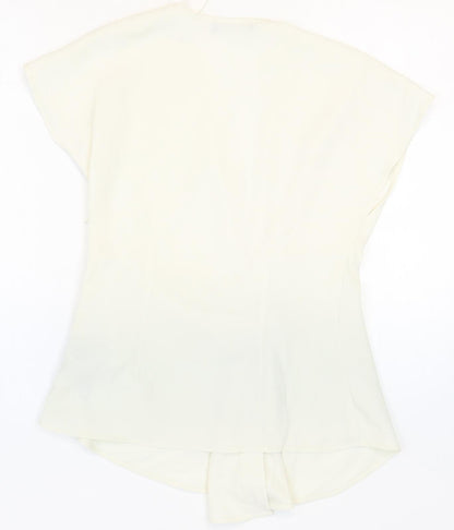 Womens UK Size 10 Marks and Spencer White Basic Blouse