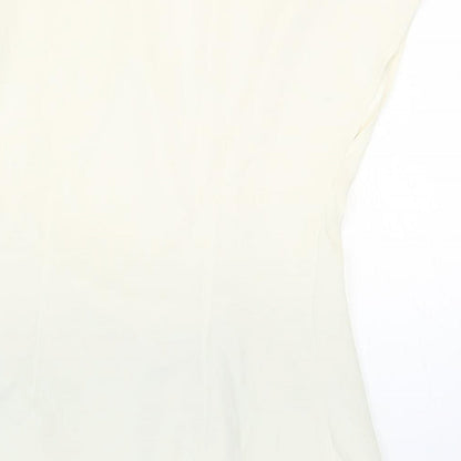 Womens UK Size 10 Marks and Spencer White Basic Blouse