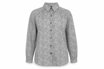 Womens UK Size 44 Basler Grey Basic Button-Up