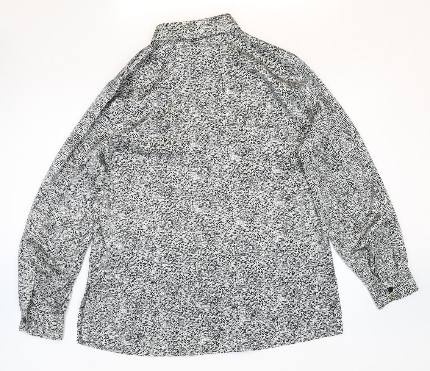 Womens UK Size 44 Basler Grey Basic Button-Up