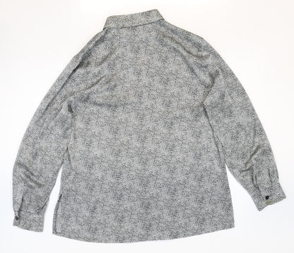 Womens UK Size 44 Basler Grey Basic Button-Up