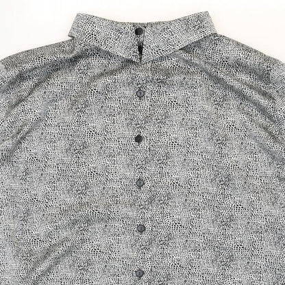 Womens UK Size 44 Basler Grey Basic Button-Up