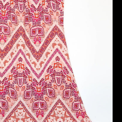 Julipa Womens Red Geometric Polyester Tank Dress Size 10 Round Neck Pullover