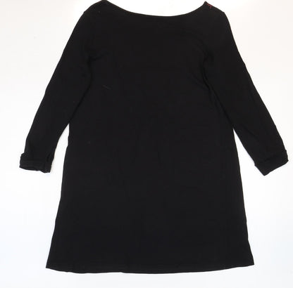 Womens UK Size 6 R Edition Black Basic Blouse