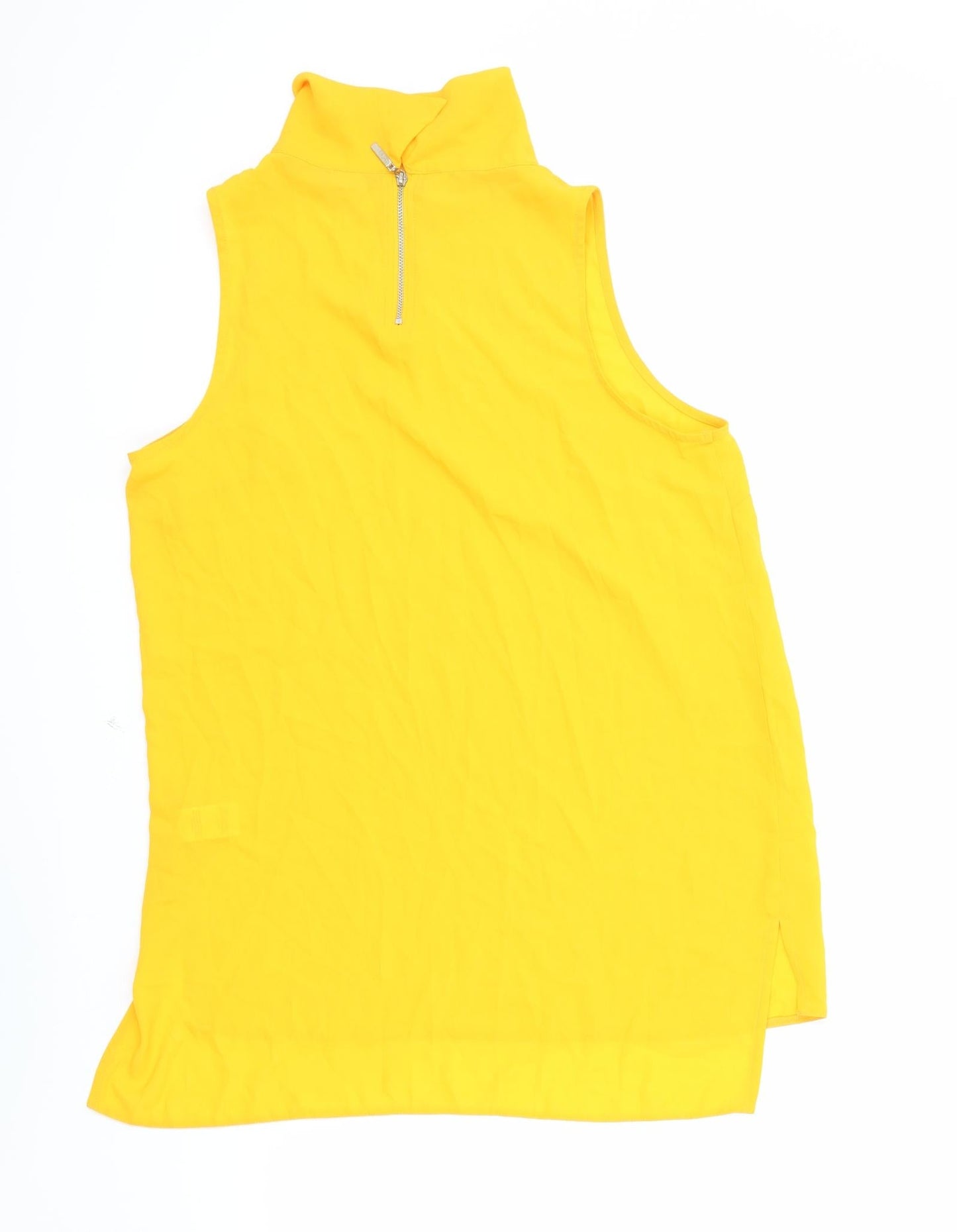 F&F Womens Orange Polyester Basic Blouse Size 12 Roll Neck