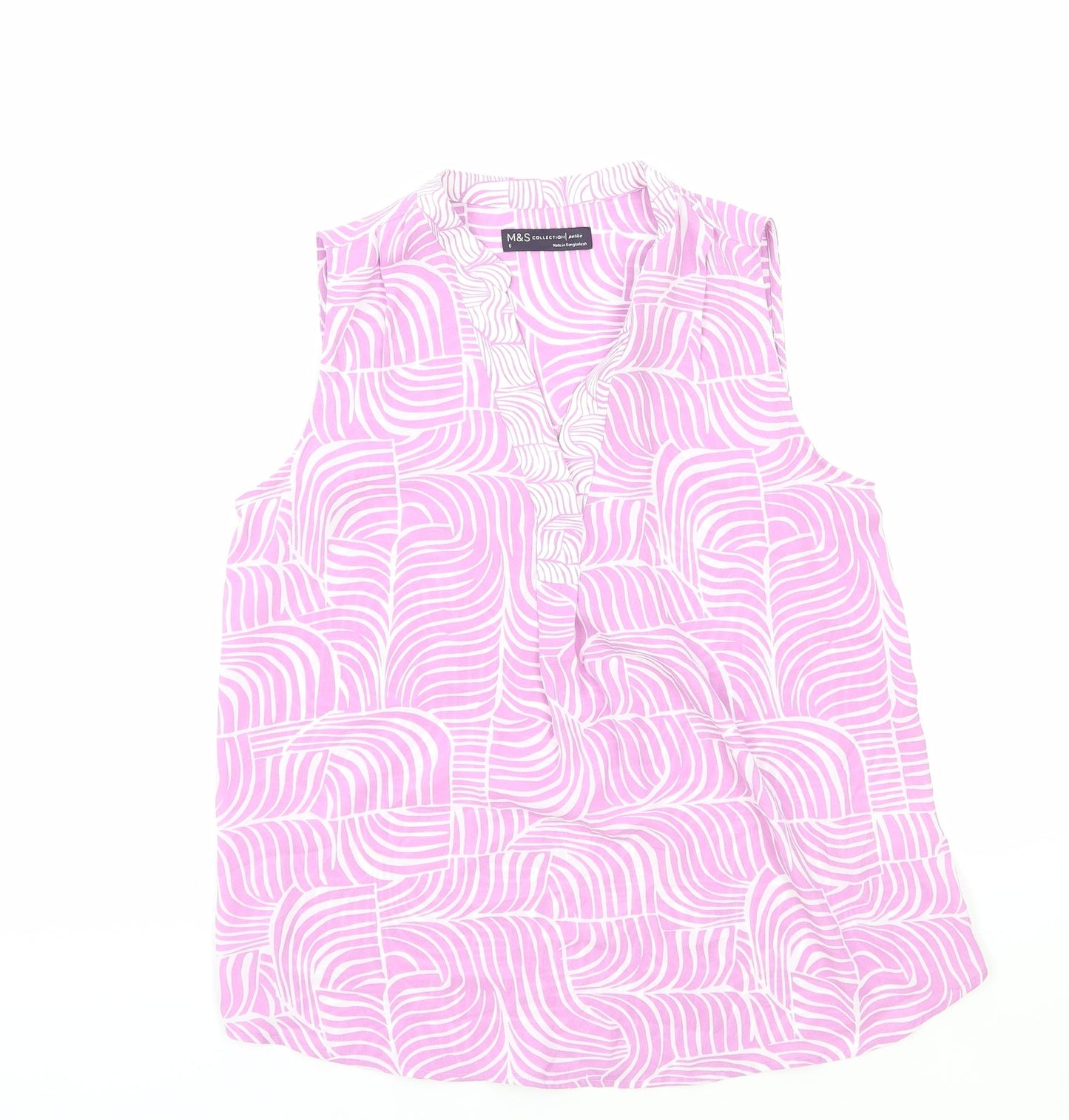 Womens UK Size 6 Marks and Spencer Pink Basic Blouse