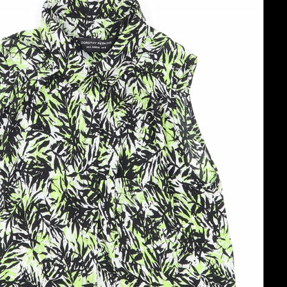 Womens UK Size 10 Dorothy Perkins Green Basic Blouse