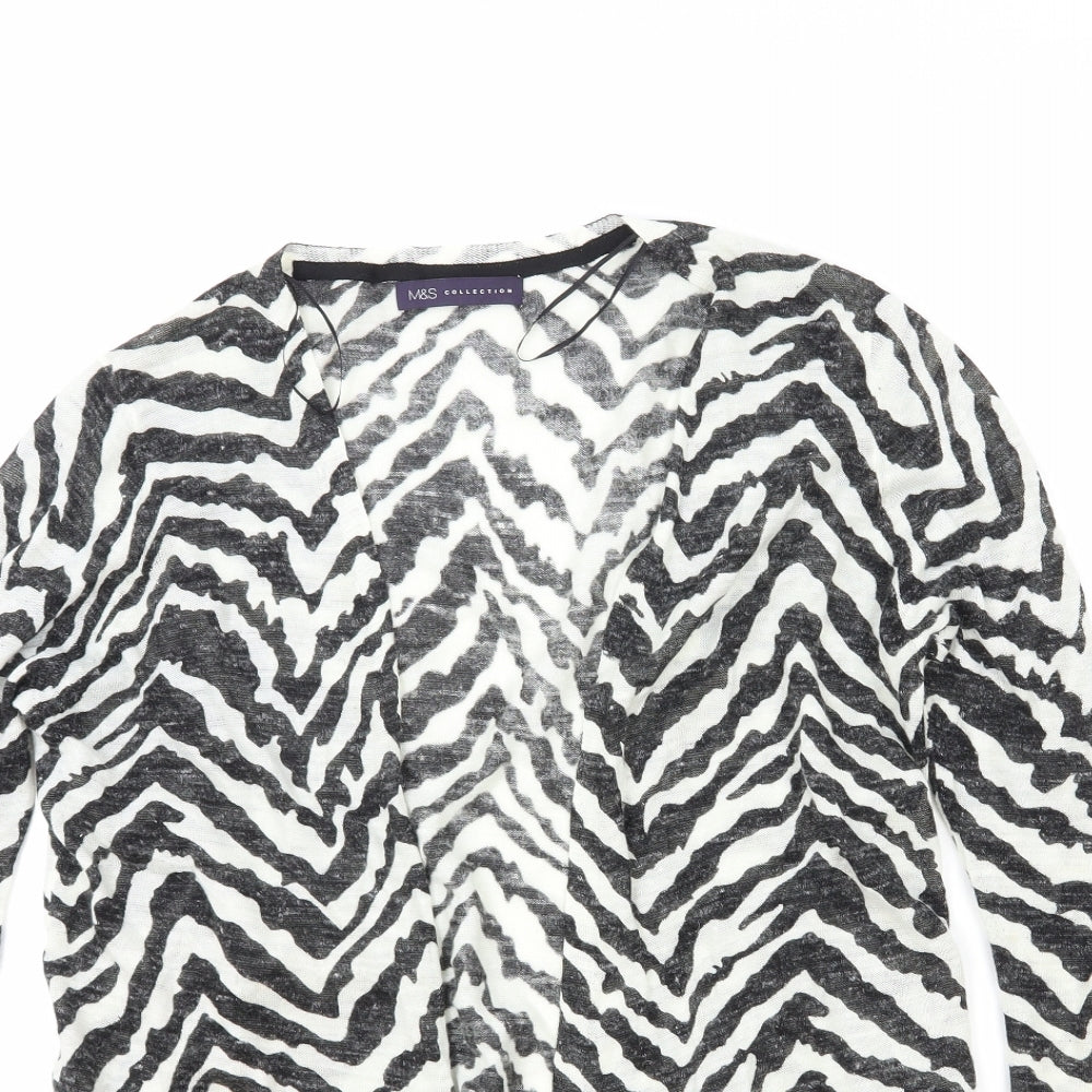 Womens UK Size 14 Marks and Spencer White Cardigan Jumper