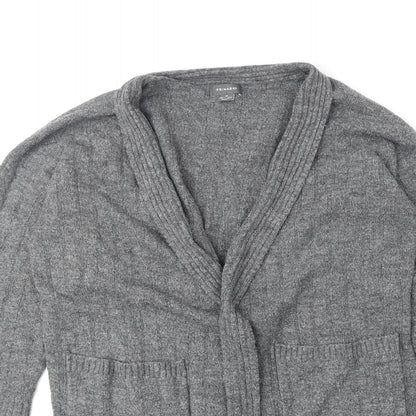 Primark Womens Grey V-Neck Acrylic Cardigan Jumper Size M