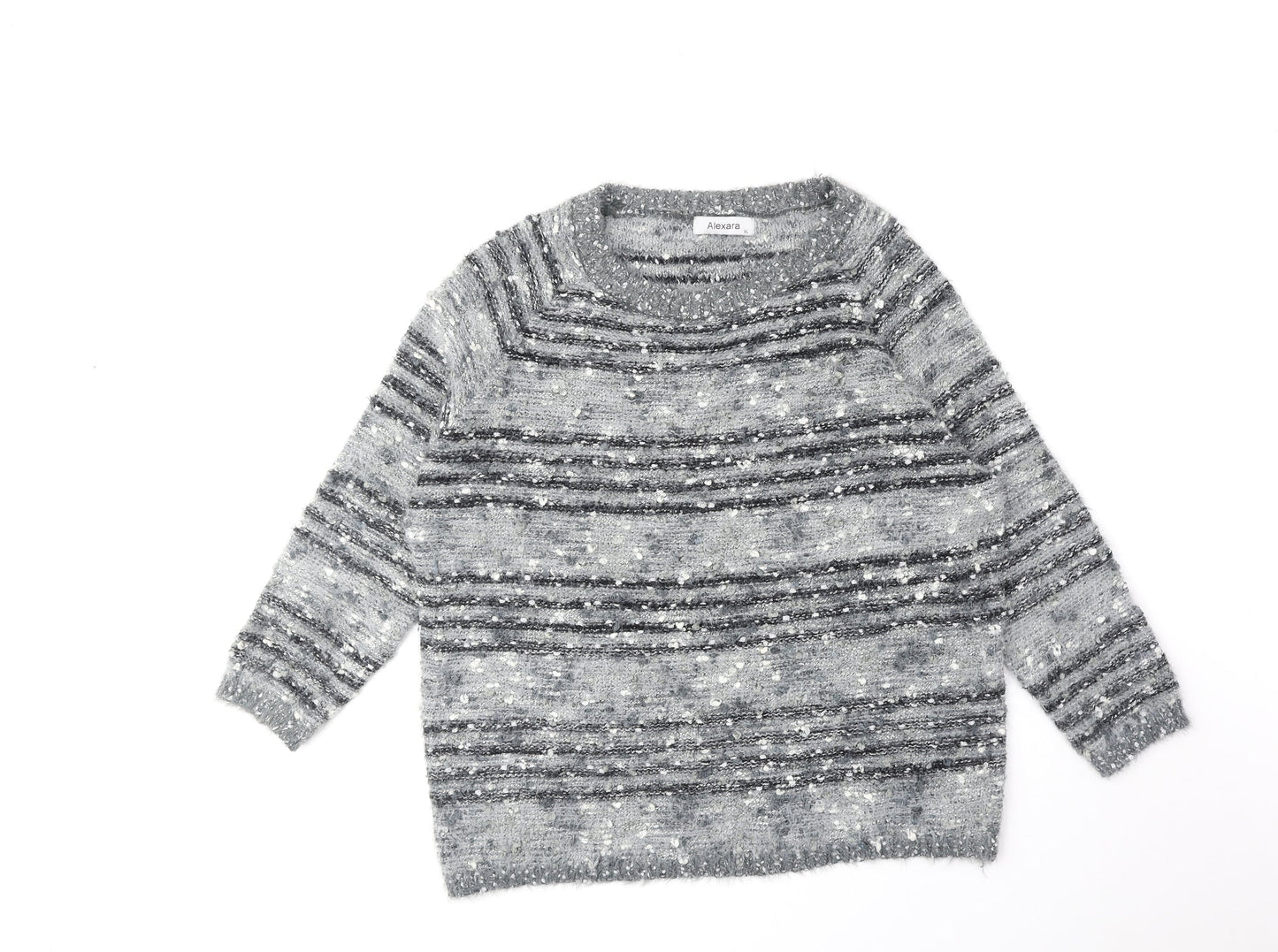 Womens UK Size XL Alexara Grey Pullover Jumper