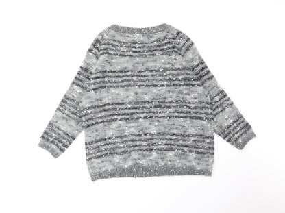 Womens UK Size XL Alexara Grey Pullover Jumper