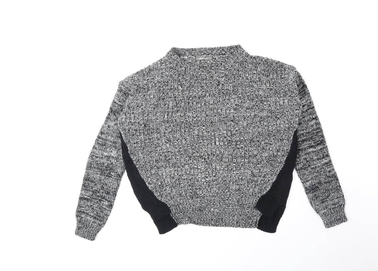 Gina Tricot Womens Grey Mock Neck Acrylic Pullover Jumper Size M