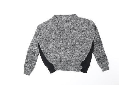 Gina Tricot Womens Grey Mock Neck Acrylic Pullover Jumper Size M