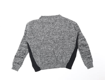 Gina Tricot Womens Grey Mock Neck Acrylic Pullover Jumper Size M