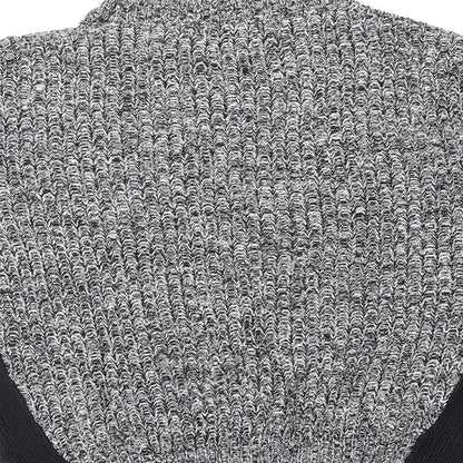 Gina Tricot Womens Grey Mock Neck Acrylic Pullover Jumper Size M