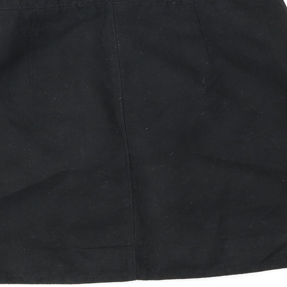 Divided Womens Black Polyester Mini Skirt Size 6 Zip