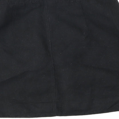 Divided Womens Black Polyester Mini Skirt Size 6 Zip