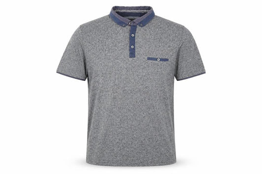 Authentic Mens Grey Cotton Polo Size L Collared Pullover
