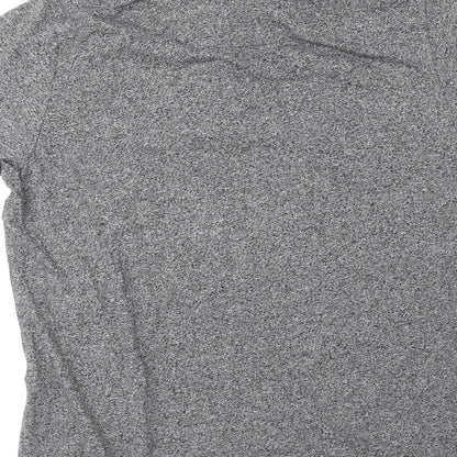 Authentic casual wear Mens Grey Cotton Polo Size L Collared Pullover