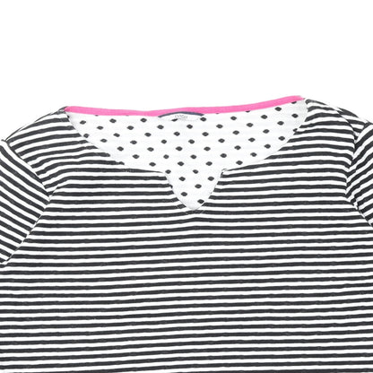 Womens UK Size 10 DASH Black Basic Blouse