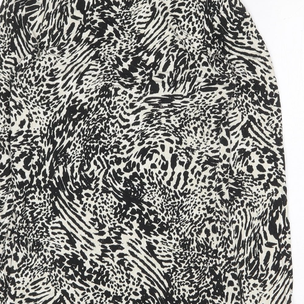 Mini Velvet Womens Multicoloured Animal Print Viscose Basic Blouse Size S High Neck - Leopard Print
