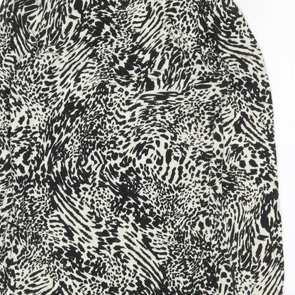 Mini Velvet Womens Multicoloured Animal Print Viscose Basic Blouse Size S High Neck - Leopard Print