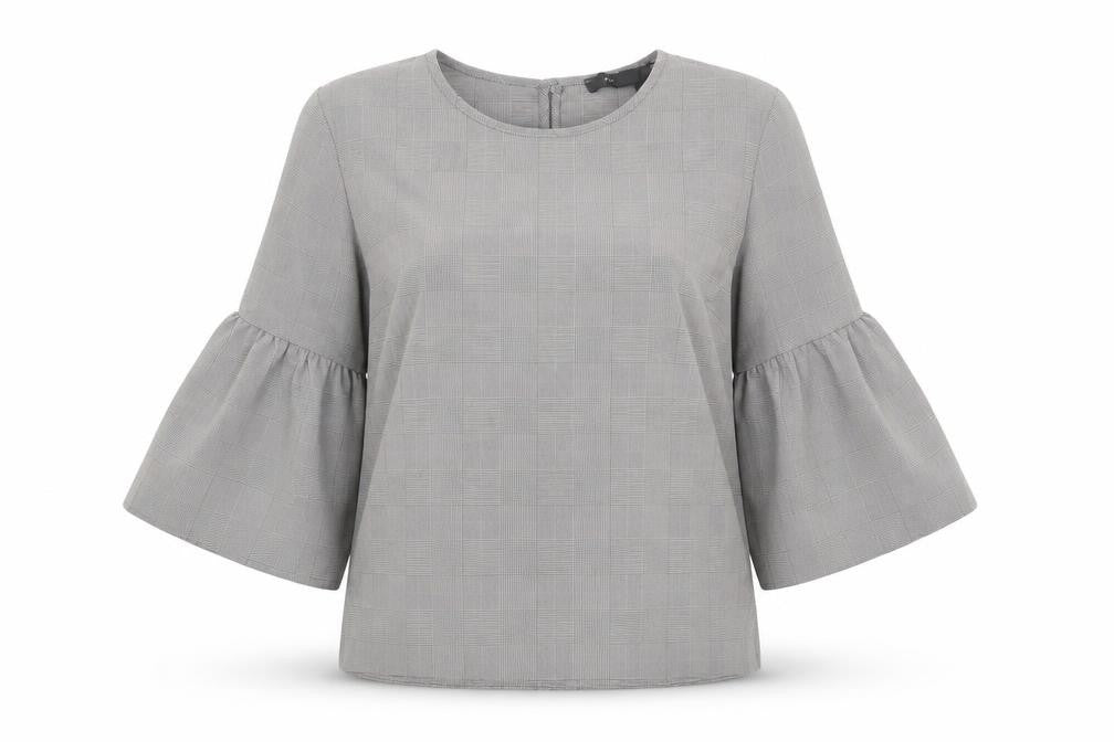 Womens UK Size 10 Primark Grey Basic Blouse