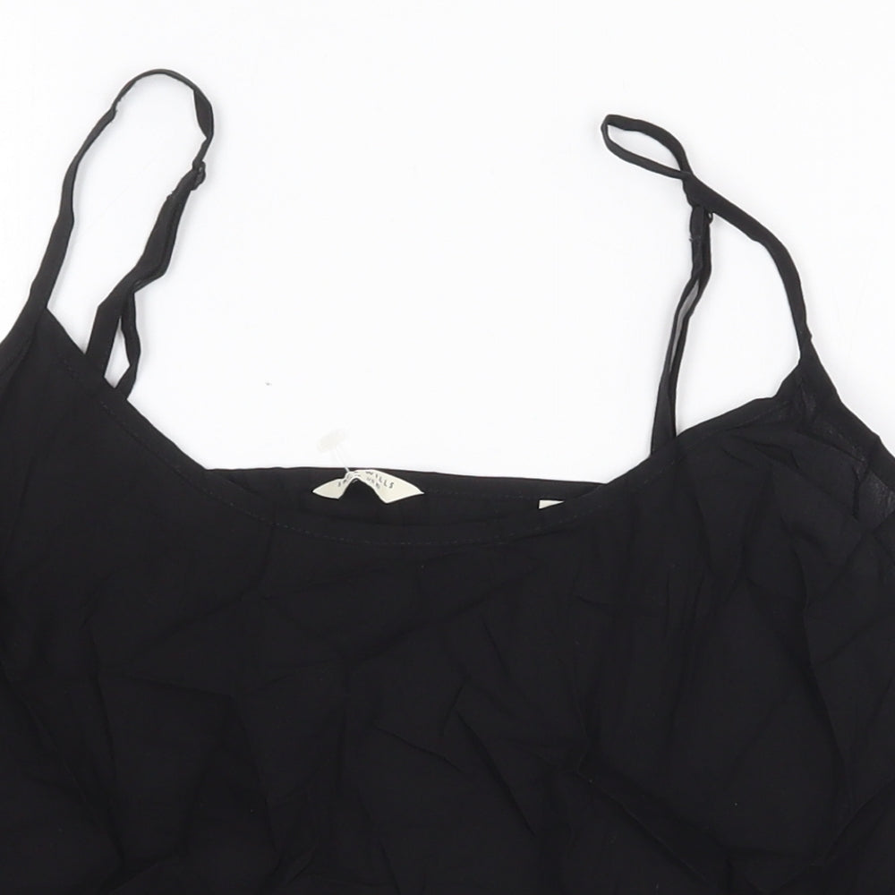 Jack Wills Womens Black Polyester Camisole Tank Size 14 Scoop Neck