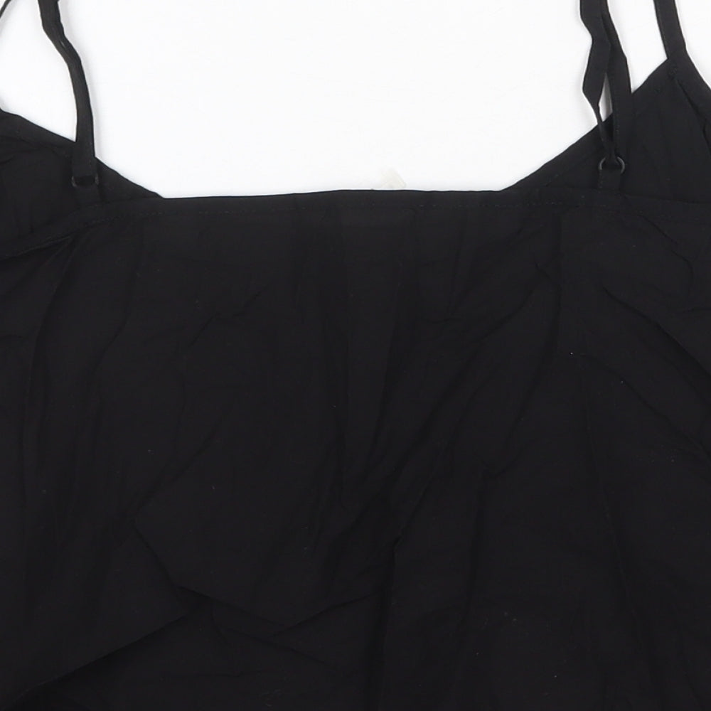 Jack Wills Womens Black Polyester Camisole Tank Size 14 Scoop Neck