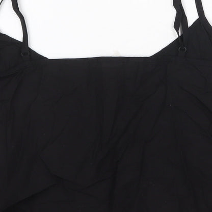 Jack Wills Womens Black Polyester Camisole Tank Size 14 Scoop Neck