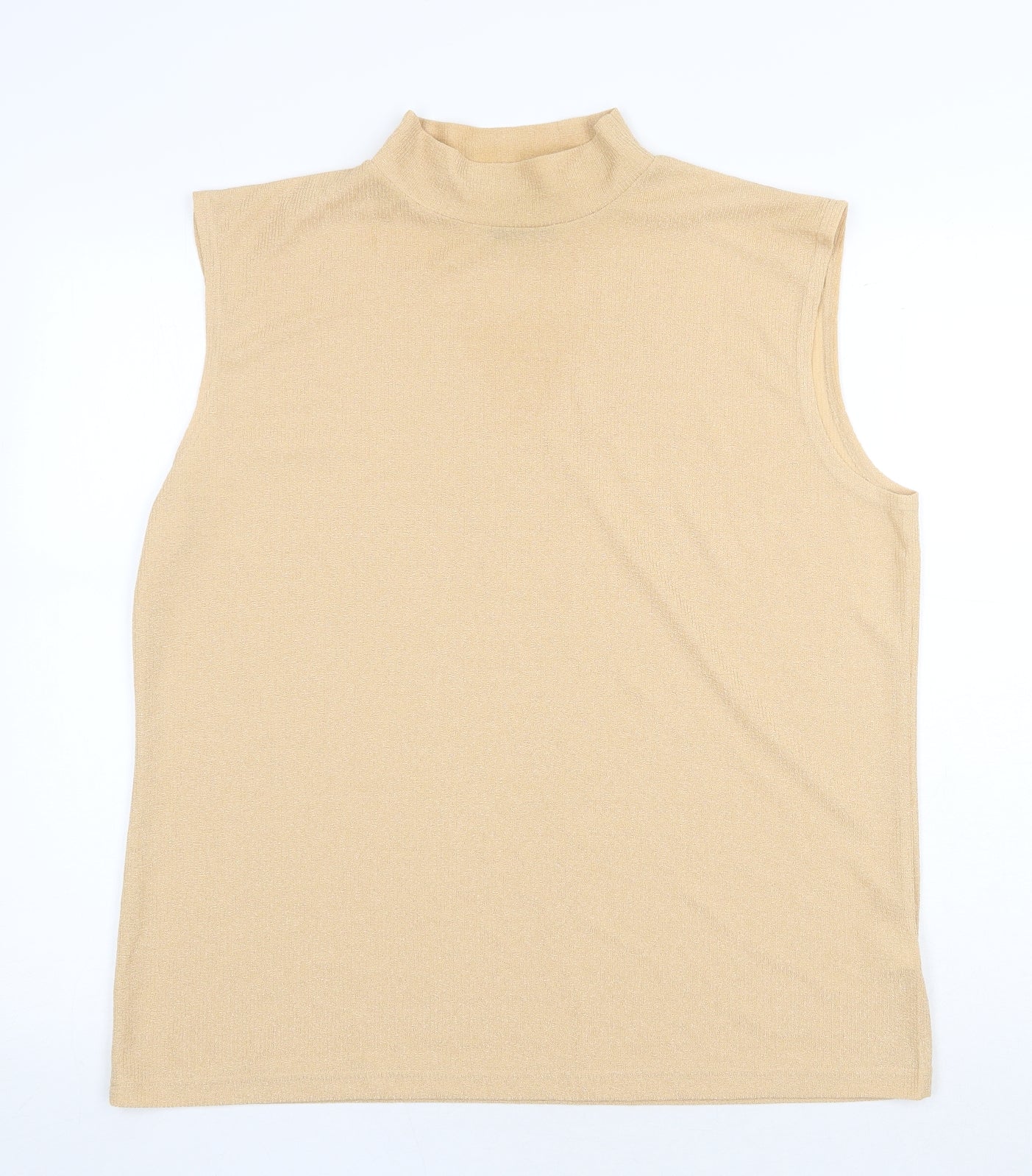 Womens UK Size XL Canda Beige Basic Tank