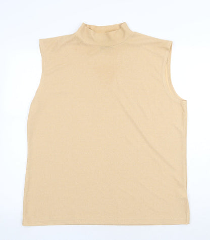 Womens UK Size XL Canda Beige Basic Tank