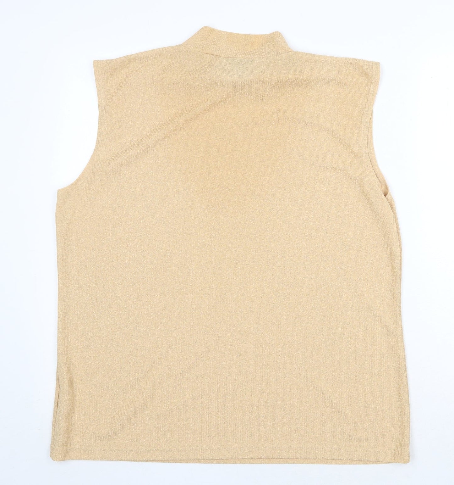 Womens UK Size XL Canda Beige Basic Tank