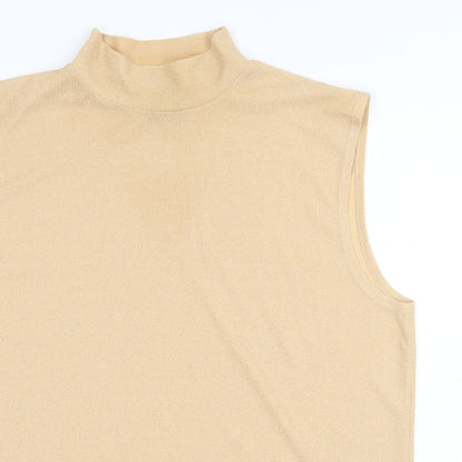 Womens UK Size XL Canda Beige Basic Tank