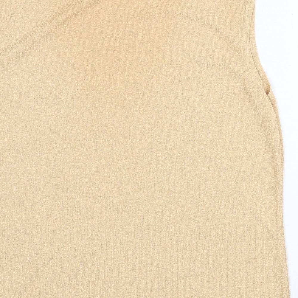 Womens UK Size XL Canda Beige Basic Tank