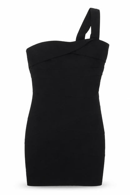Debenhams Womens Black Polyester Bodycon Size L Square Neck Zip - Pleat Detail