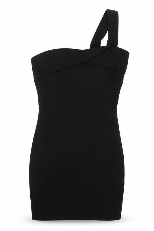 Debenhams Womens Black Polyester Bodycon Size L Square Neck Zip - Pleat Detail