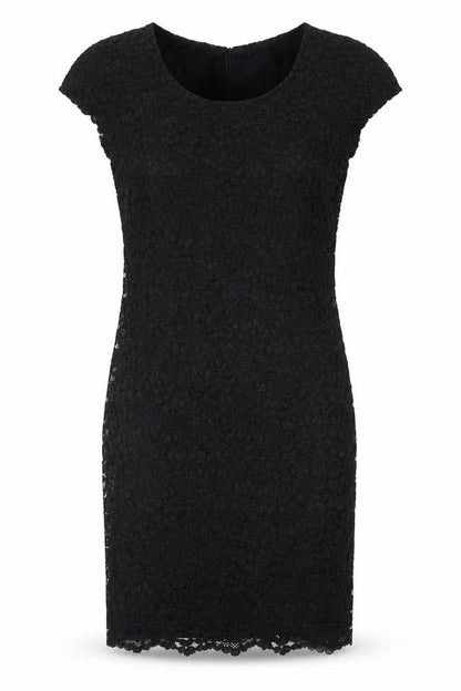 MJW Studio Womens Black Polyester Bodycon Size 8 Boat Neck Zip