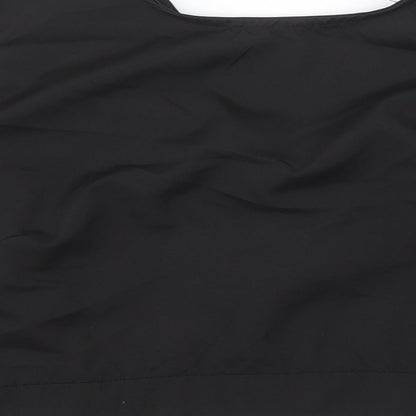 Womens UK Size S Flammode Black Cropped Blouse
