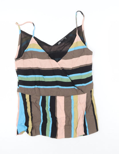Womens UK Size S Zara Multicoloured Camisole Tank