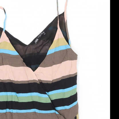 Womens UK Size S Zara Multicoloured Camisole Tank
