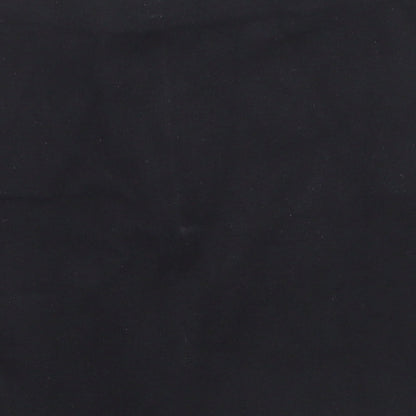 H&M Womens Black Cotton Bandage Skirt Size 10 Zip