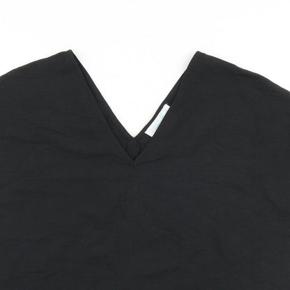 Primark Womens Black Viscose Basic T-Shirt Size 8 V-Neck