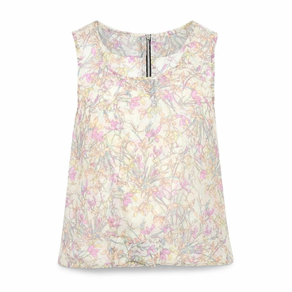 Womens UK Size 8 New Look Beige Basic Tank