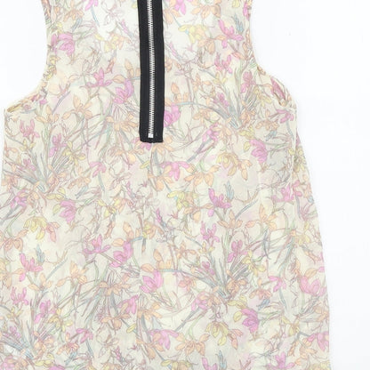 Womens UK Size 8 New Look Beige Basic Tank