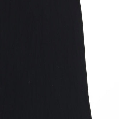 Marks and Spencer Womens Black Viscose Maxi Size 10 Boat Neck Pullover