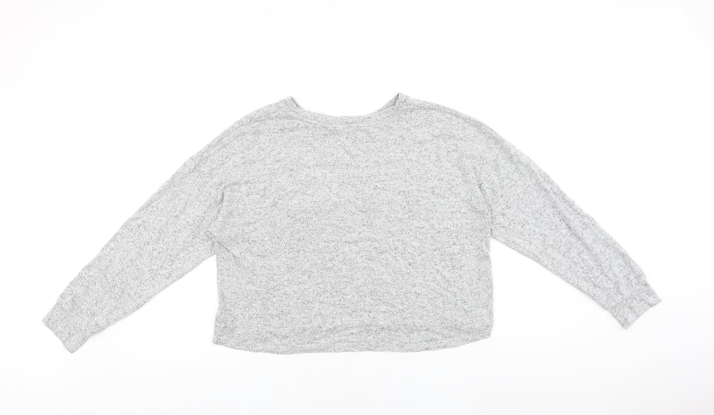 Stranger Things Womens Grey Round Neck Polyester Pullover Jumper Size L