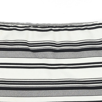 New Look Womens Black Striped Polyester Bandage Skirt Size 14